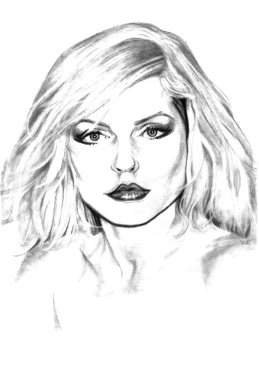 Dibujo titulada "Debbie Harry 2" por Philip Dietrich, Obra de arte original, Grafito