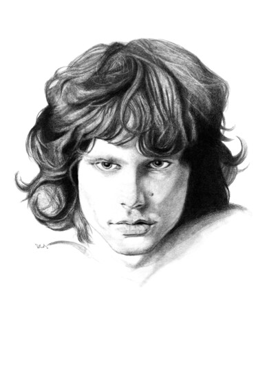 Disegno intitolato "Jim Morrison - The…" da Philip Dietrich, Opera d'arte originale, Grafite