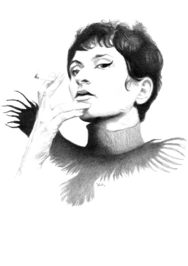 Drawing titled "Barbara" by Philip Dietrich, Original Artwork, Graphite