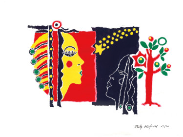 Collages titled "Positif Négatif" by Philip Oldfield, Original Artwork, Collages