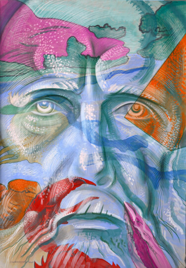 Pintura titulada "POSTER 82" por Philipp Rukavishnikov, Obra de arte original, Bolígrafo