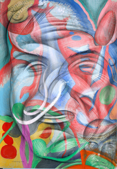 Картина под названием "POSTER 55" - Philipp Rukavishnikov, Подлинное произведение искусства, Акрил
