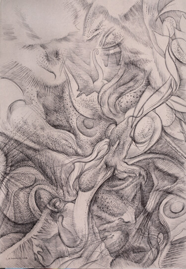 Desenho intitulada "POSTER 34" por Philipp Rukavishnikov, Obras de arte originais, Canetac de aerossol