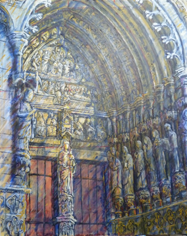 Painting titled "Le portail de la Mè…" by Philippe Lasselin, Original Artwork, Acrylic
