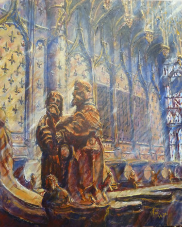 Pintura intitulada "Moïse et Aaron" por Philippe Lasselin, Obras de arte originais, Acrílico