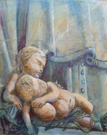 Pintura titulada "Les enfants trouvés" por Philippe Lasselin, Obra de arte original, Acrílico