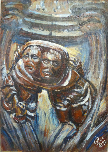 Painting titled "Dans un même bonnet" by Philippe Lasselin, Original Artwork, Acrylic