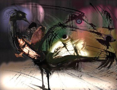 Arts numériques intitulée "Grand Paon de nuit" par Philippe Abril, Œuvre d'art originale