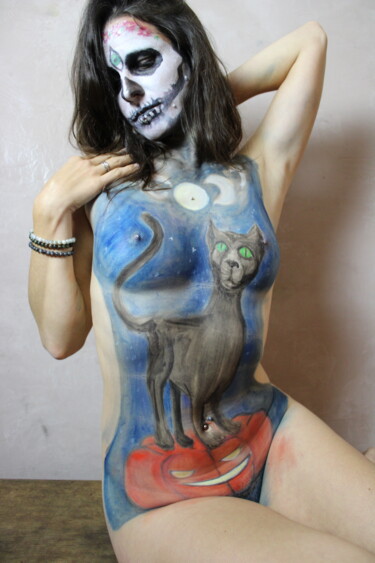 Photography titled "bodypaint halloween" by Philippe Aguasca, Original Artwork, Digital Photography