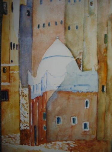 Pintura titulada "La mosquée." por Philippe Allier, Obra de arte original