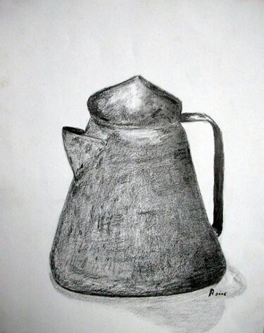 Drawing titled "Le pot." by Philippe Allier, Original Artwork