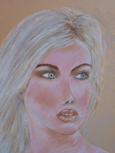 Drawing titled "Femme blonde." by Philippe Allier, Original Artwork