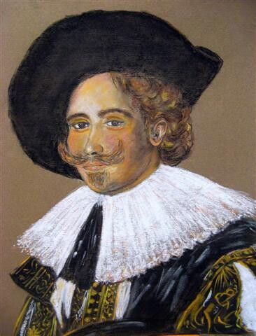 Dessin intitulée "Cavalier souriant d…" par Philippe Allier, Œuvre d'art originale