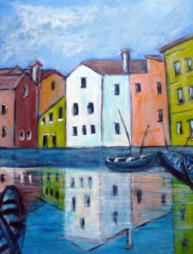 Schilderij getiteld "Murano" door Philippe Allier, Origineel Kunstwerk, Acryl