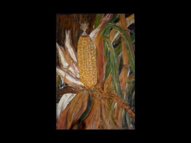 Dessin intitulée "Épis de maïs." par Philippe Allier, Œuvre d'art originale, Pastel