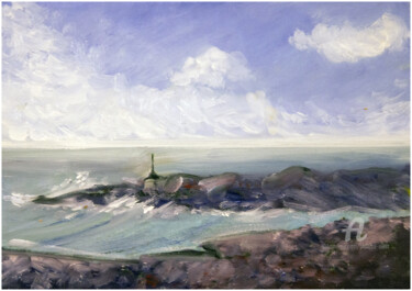 Painting titled "Pointe du roc  (Gra…" by Philippe Alliet, Original Artwork, Oil