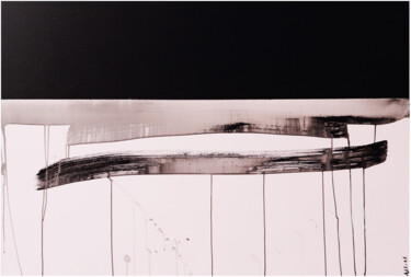 Pintura titulada "Interface noir" por Philippe Alliet, Obra de arte original, Acrílico