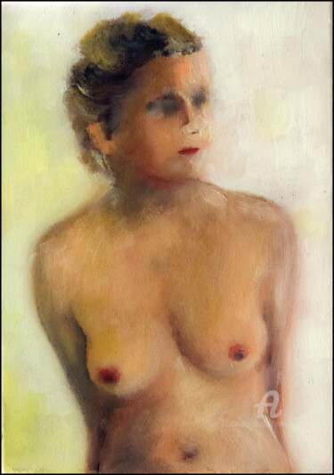 Peinture intitulée "2014-Torse de femme" par Philippe Alliet, Œuvre d'art originale, Huile
