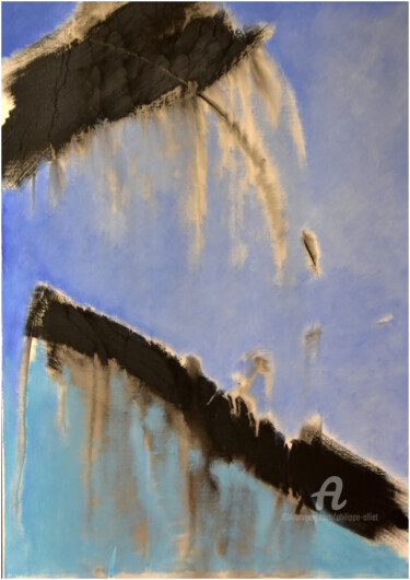 Malerei mit dem Titel "Pulse 006-Framed" von Philippe Alliet, Original-Kunstwerk, Öl