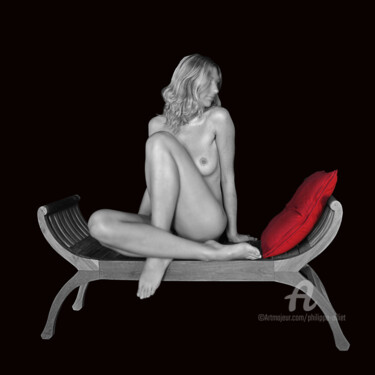 Photography titled "Le coussin rouge" by Philippe Alliet, Original Artwork, Analog photography