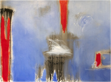 제목이 ""Où subsiste encore…"인 미술작품 Philippe Alliet로, 원작, 기름 나무 들것 프레임에 장착됨