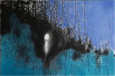 Peinture intitulée "l'écume des nuits" par Philippe Alliet, Œuvre d'art originale, Huile Monté sur Châssis en bois