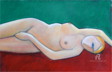 Painting titled "De battre mon cœur…" by Philippe Alliet, Original Artwork, Oil Mounted on Wood Stretcher frame