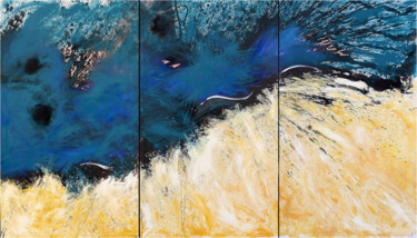 Painting titled "Interface (Triptyqu…" by Philippe Alliet, Original Artwork, Oil