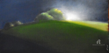 Pintura titulada "Crépuscule bocager" por Philippe Alliet, Obra de arte original, Oleo Montado en Bastidor de camilla de mad…