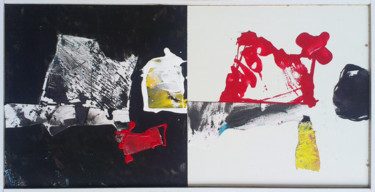 Painting titled "2 canvas (inclusion)" by Philippe Allioux, Original Artwork, Oil