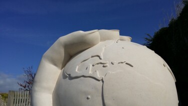 Escultura intitulada ""Le Joueur de Plane…" por Philippe Ardy, Obras de arte originais, Pedra