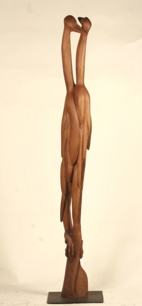 Скульптура под названием "Les oiseaux d'Arz" - Philippe Ardy, Подлинное произведение искусства, Дерево