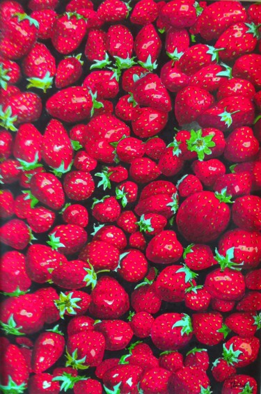 Pintura titulada ""Fraises" Série Les…" por Philippe Barluet, Obra de arte original, Acrílico