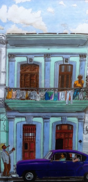 Painting titled ""Casa antigua" Séri…" by Philippe Barluet, Original Artwork, Other