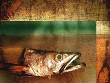 Цифровое искусство под названием "A Fish..." - Philippe Berthier, Подлинное произведение искусства, Фотомонтаж