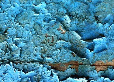Photographie intitulée "Bleu écaillé.......…" par Philippe Berthier, Œuvre d'art originale, Photographie numérique