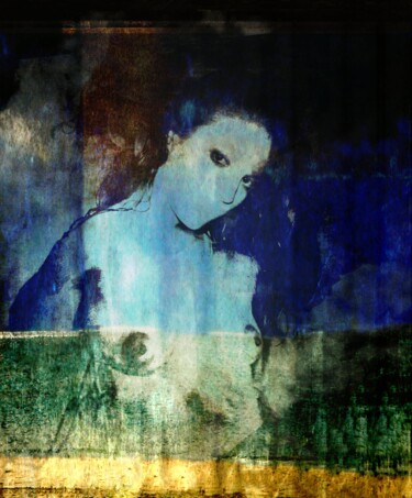 Photography titled "Blue nude....." by Philippe Berthier, Original Artwork, Manipulated Photography