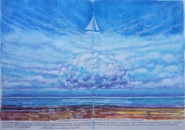 Malarstwo zatytułowany „" La mer de présage…” autorstwa Philippe Brobeck, Oryginalna praca, Wiersz