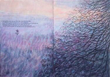 Malerei mit dem Titel "" la branche noire…" von Philippe Brobeck, Original-Kunstwerk, Gedicht