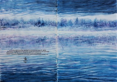 Schilderij getiteld "" te voila eau légè…" door Philippe Brobeck, Origineel Kunstwerk, Gedicht