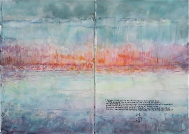 Pittura intitolato ""rituel fluide "" da Philippe Brobeck, Opera d'arte originale, Poesia