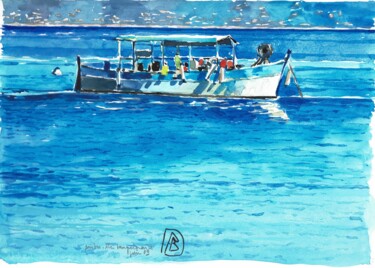 Painting titled ""Pointu corse"" by Philippe Brobeck, Original Artwork, Watercolor