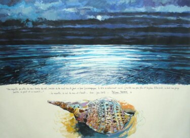 Schilderij getiteld "" la coquille le ci…" door Philippe Brobeck, Origineel Kunstwerk, Gouache