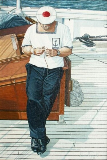 Peinture intitulée ""le chouf voilier l…" par Philippe Brobeck, Œuvre d'art originale, Huile