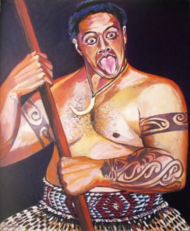 Painting titled ""Le HAKA"" by Philippe Brobeck, Original Artwork, Acrylic