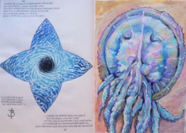 Painting titled "" medusa "" by Philippe Brobeck, Original Artwork, Poem