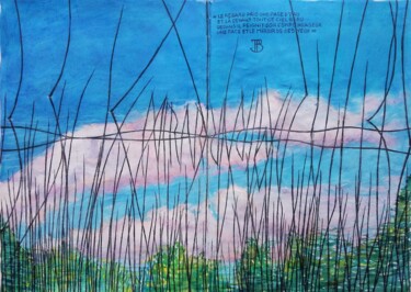 Peinture intitulée "" Une page d'eau -m…" par Philippe Brobeck, Œuvre d'art originale, Poème