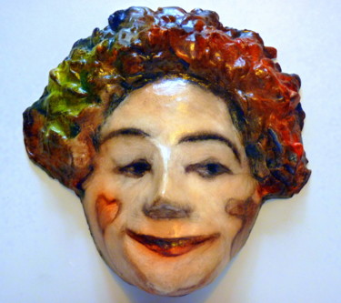 Sculpture intitulée "masque 4" par Philippe Butto, Œuvre d'art originale, Plâtre