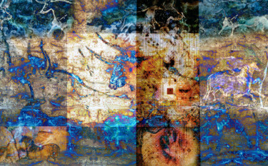 Arts numériques intitulée "Les taureaux numéri…" par Philippe Cadet, Œuvre d'art originale, Travail numérique 2D