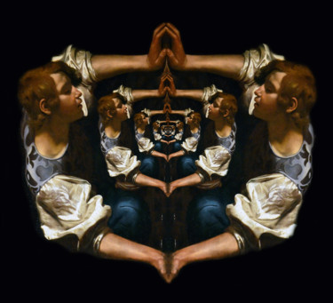 Digitale Kunst mit dem Titel "Le Mythe de Narcisse" von Philippe Cadet, Original-Kunstwerk, 2D digitale Arbeit